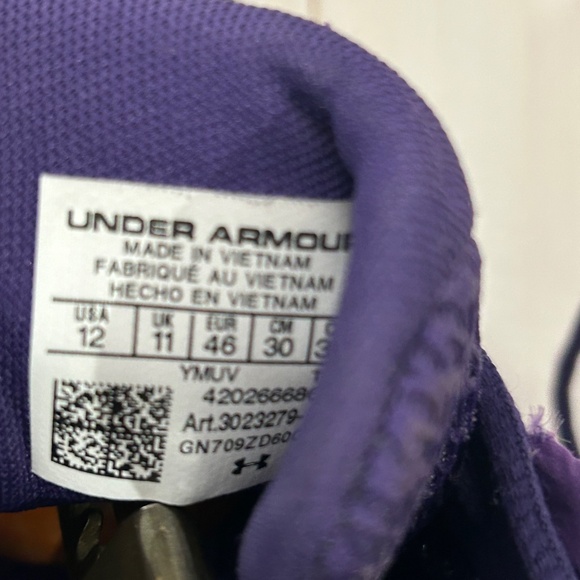 Under Armour HOVR Sonic Purple Mesh Running Shoes Men's - Picture 5 of 11